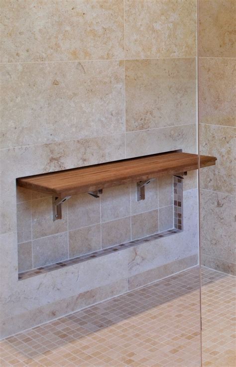 Are you the kind of person who has at least a little bit of woodworking experience under your belt and isn't afraid to use it? recessed Teak Wall Mount Fold Down Shower Bench/Seat ...