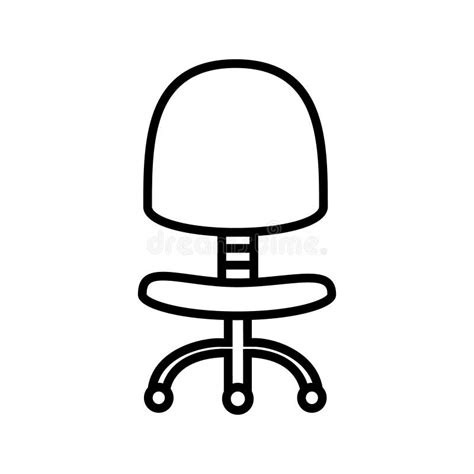 Office Chair Icon Vector Workplace Illustration Sign Comfort Symbol