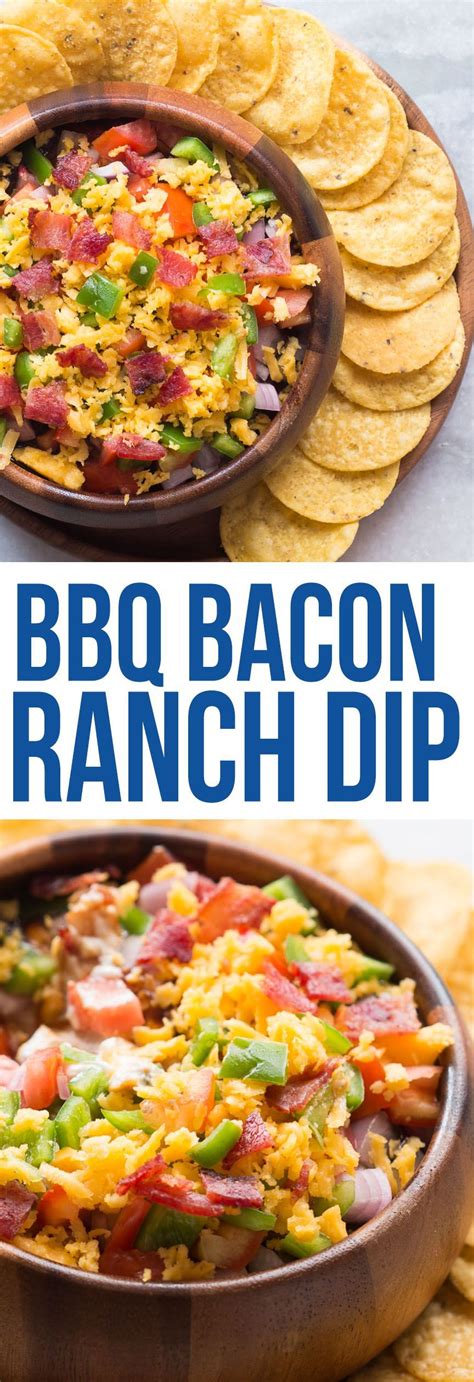 Bbq Bacon Ranch Dip Recipe Bbq Bacon Bacon Ranch Dip Appetizer