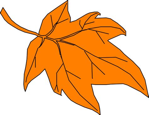 Orange Fall Leaf Clip Art