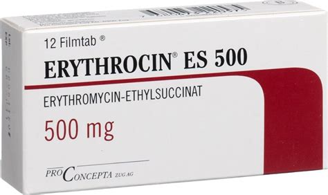 Erythrocin Es 500 Filmtabletten 500mg 12 Stück In Der Adler Apotheke