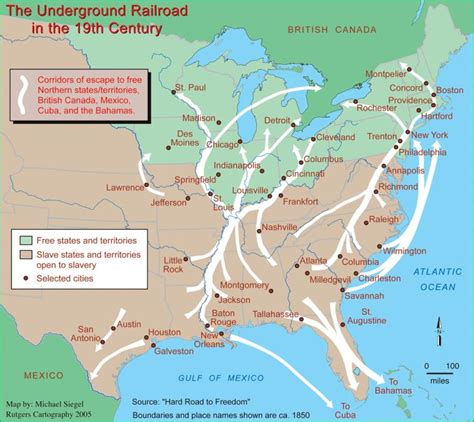 A Map Of The Nineteenth Century Underground Railroad 2005 Dpla
