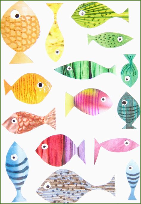 Fisch Vorlage Zum Ausschneiden Unglaublich Fische Basteln Mit Kindern