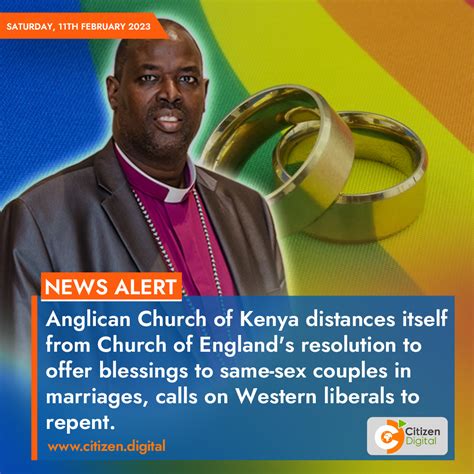 Citizen Tv Kenya On Twitter Anglican Church Of Kenya Distances Itself
