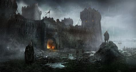 Ruined Fortress Andrii Shafetov Fantasy Landscape Dark Fantasy Art