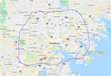 If You Put The Dc Beltway Around Other Cities How Far Out Would It Go