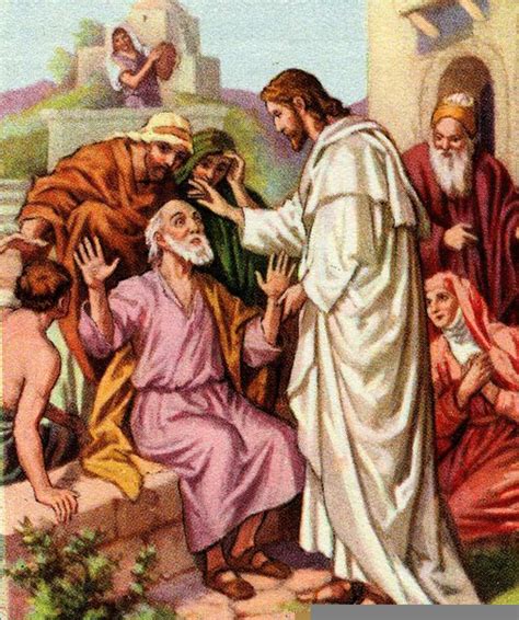 Jesus Healing The Blind Man Clipart Free Images At Vector