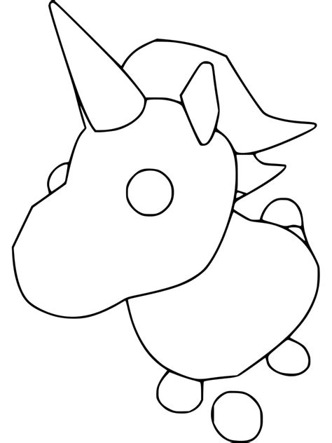 Adopt Me Unicorn Coloring Page Download Print Or Color Online For Free