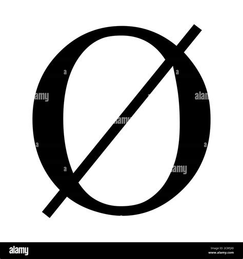 Latin Letter O With Stroke Stock Vector Image And Art Alamy