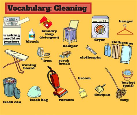 English Vocabulary House Cleaning Esl Buzz