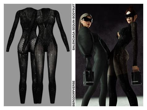 Balenciaga Sequin Bodysuit Sims 4 Clothing Sims 4 Sims