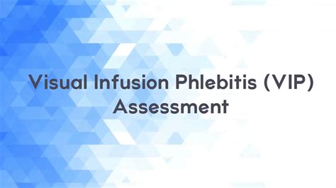 Visual Infusion Phlebitis Assessment Youtube