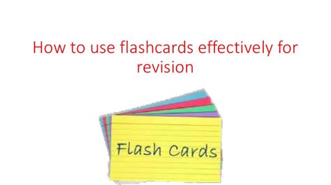 How To Use Flash Cards For Revision Youtube