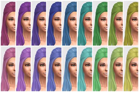 All Yf Default Hairs Retextured In 45 Colors Vicarious Living