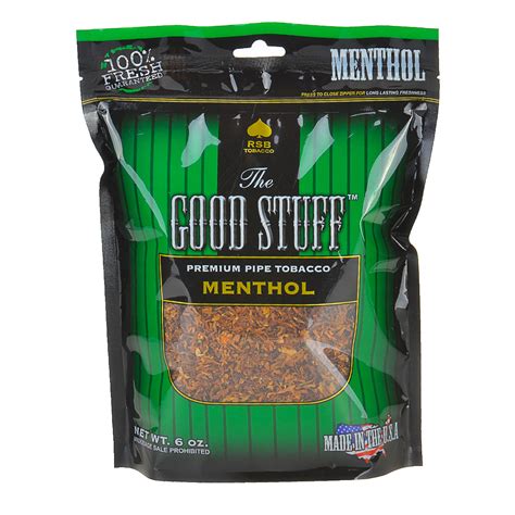 Good Stuff Menthol Pipe Tobacco 6 Oz Bag Tobacco Stock