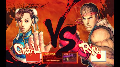 Street Fighter 5 Gameplay Ryu Vs Chun Li Ps4 Youtube