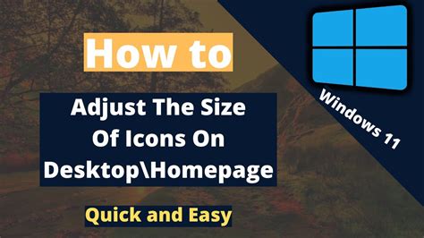 How To Change Your Icons Size On The Windows Desktophomepage Windows 11 Youtube