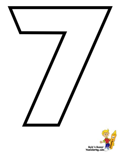Number 7 Coloring Pages Printable Color