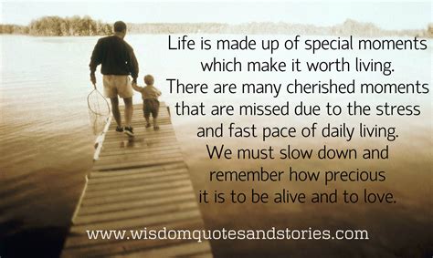 Life Is Made Up Of Special Moments Wisdom Quotes And Stories