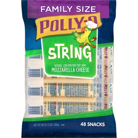 Also available as a commodity processed product utilizing usda donated cheese. Polly-O Low-Moisture Part-Skim Mozzarella String Cheese ...