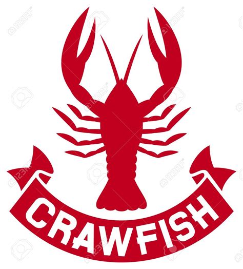 crawfish: crawfish label crawfish silhouette, crayfish icon, lobster