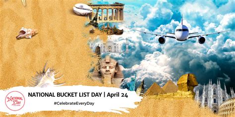 National Bucket List Day April 24 National Day Calendar