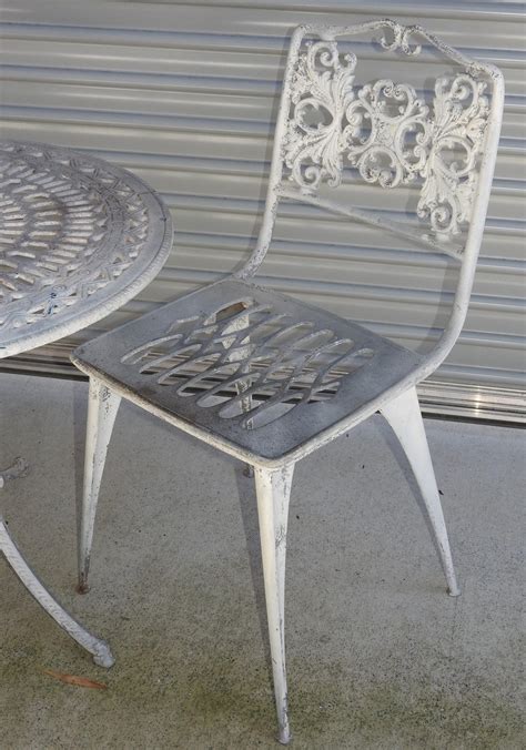 Lot A Vintage Cast Aluminium Patio Set