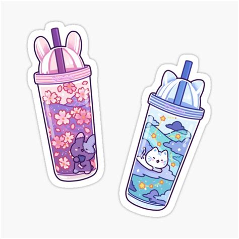 Patchi And Biru Water Bottles Sticker By Leenhiddles Cute Stickers