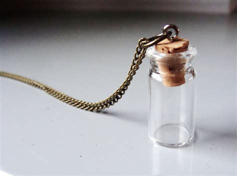 Miniature Bottle Necklace Bottle Necklace Jar Necklace