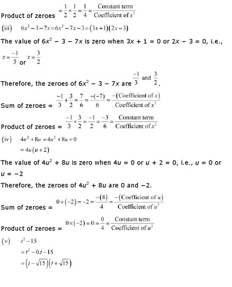 Ncert Solutions For Class 10 Maths Chapter 2 Polynomials Aglasem