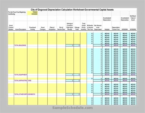 25 Depreciation Schedule Template Excel Free To Use Sample Schedule
