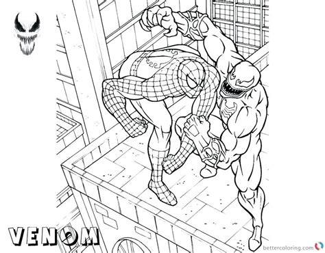 Spiderman Vs Venom Coloring Pages Printable
