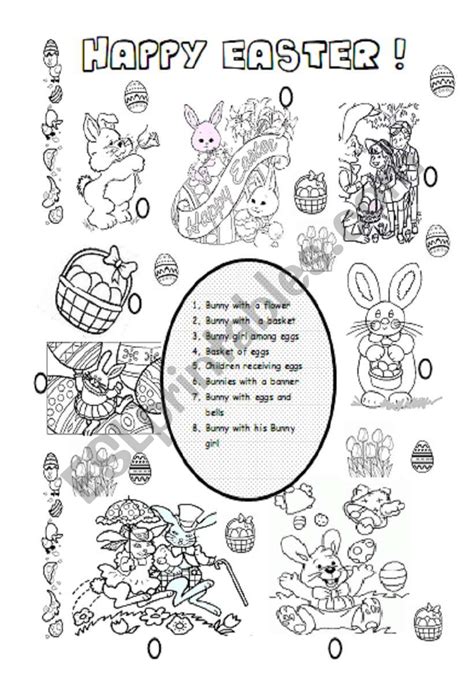 Happy Easter Esl Worksheet By Soasiglem