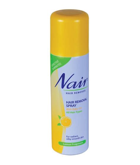 Glides away sensitive formula hair remover with coconut oil. Nair Hair Removal Spray 200ml (Lemon): Buy Nair Hair ...