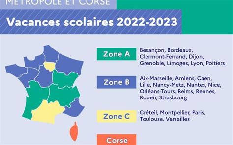 Voici Les Dates Des Vacances Scolaires 2022 2023 Pour Lacadémie De