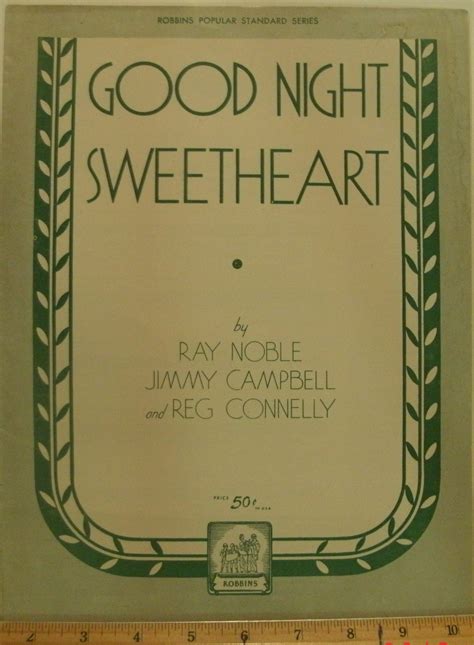 Good Night Sweetheart Sheet Music By Ray Noble Jimmy Etsy