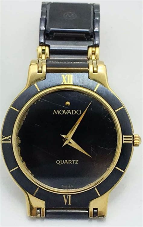 Movado Blue Sapphire Dial Crystal Goldenblue Wristwatch Etsy