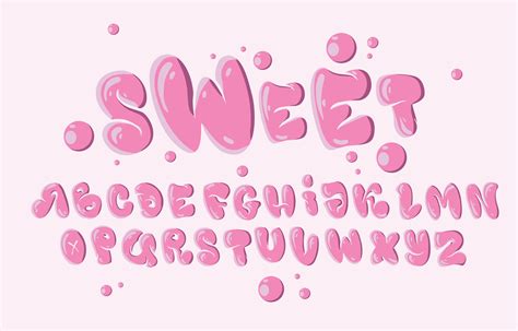 Typography In Pink Bubble Style 1226254 Vector Art At Vecteezy