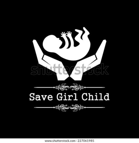 Save Girl Child Concept Stock Vector Stock Vector Royalty Free