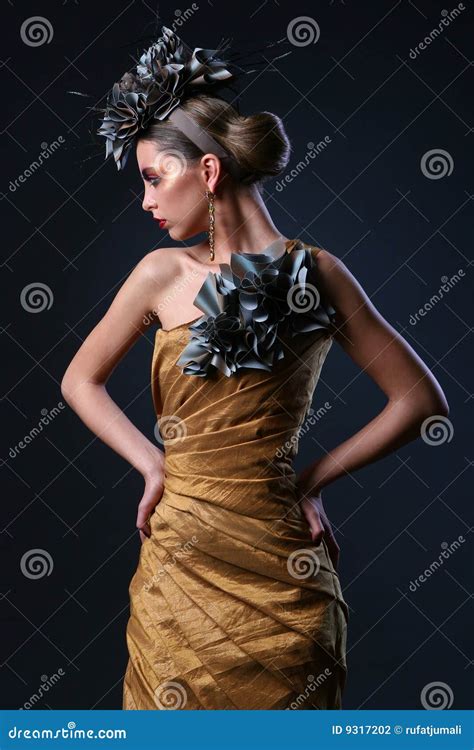Beautiful White Woman In Diva Image Stock Photo Image Of Desire