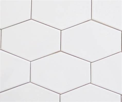 Art Studio 5 Elongated Hexagon Matte White Wall Tile Collection