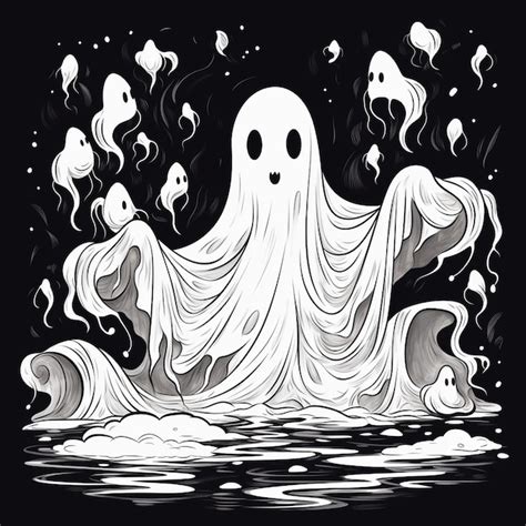 Premium Ai Image Horror Ghost Illustrations Frightening Haunts