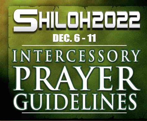 Shiloh 2022 Intercessory Prayer Guidelines Flatimes