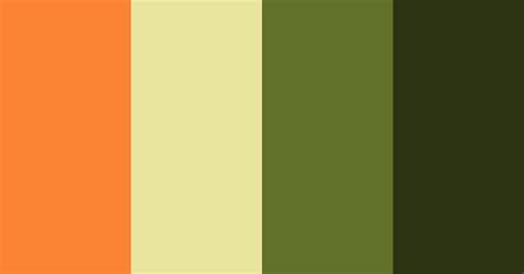 Orange With Olive Green Color Scheme Green