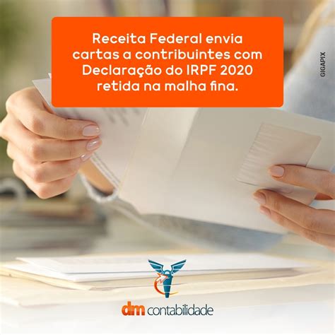 Receita Federal envia cartas a contribuintes com Declaração do IRPF
