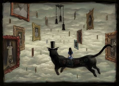 Alice In Wonderland Alice Portraits Cat Clouds Sky Hd Wallpaper