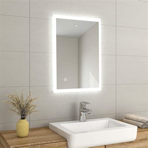 Buy Emke 500 X 700 Mm Illuminated Led Bathroom Mirror Led Mirrors Light With Touch Control