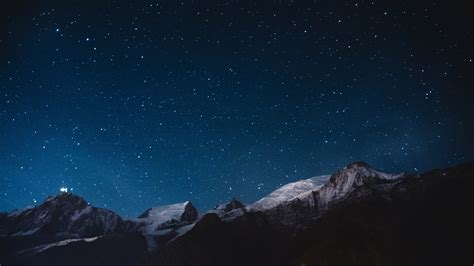 Download 3840x2160 Wallpaper Night Mountains Stars Nature Sky 4k