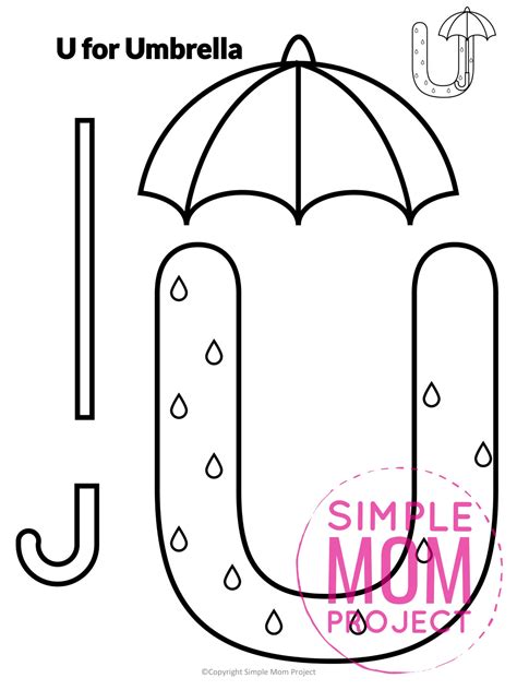Free Printable Letter U Craft Template Simple Mom Project