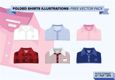 folded shirts illustrations free vector pack 96142 vector art at vecteezy